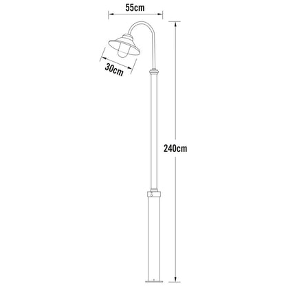 Konstsmide Lampadaire Vega Noir Mat