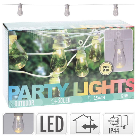 Progarden Ensemble D'éclairage à Led De Fête 20 Ampoules 12 V