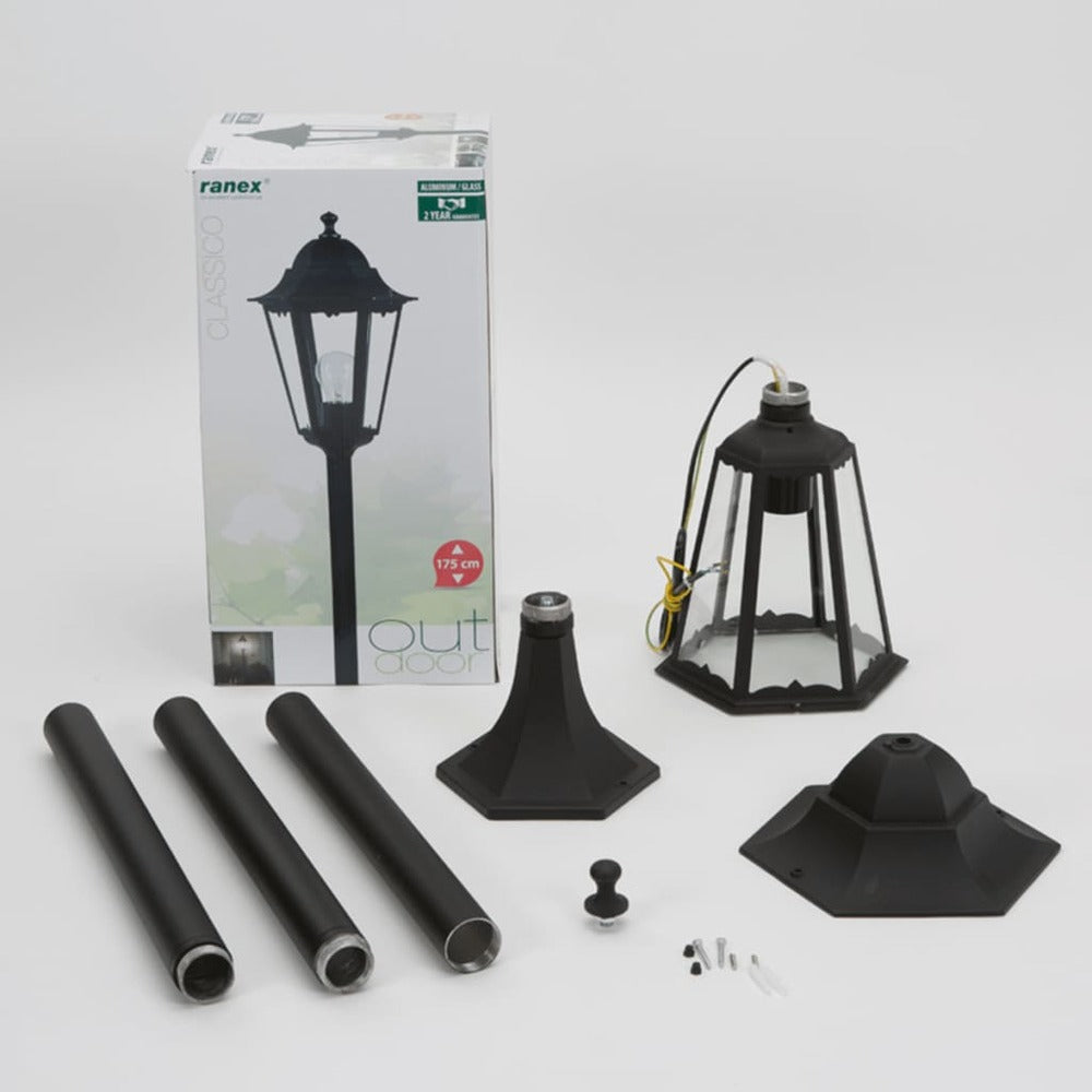Smartwares Lampadaire De Jardin 60 W Noir 175 Cm Clas5000.035
