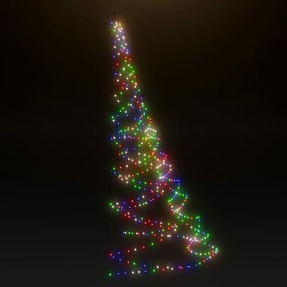 VIDAXL Arbre Mural Avec Crochet Métallique 720 Led Colorées 5 M