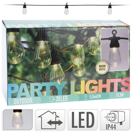 Progarden Ensemble D'éclairage à Led De Fête 20 Ampoules 12 V