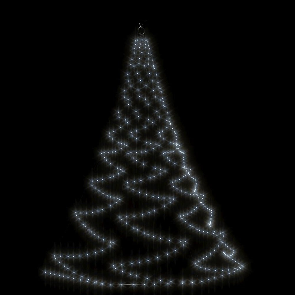 VIDAXL Arbre Mural Avec Crochet Métallique 720 Led Blanc Froid 5 M