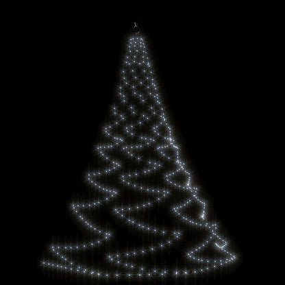 VIDAXL Arbre Mural Avec Crochet Métallique 720 Led Blanc Froid 5 M