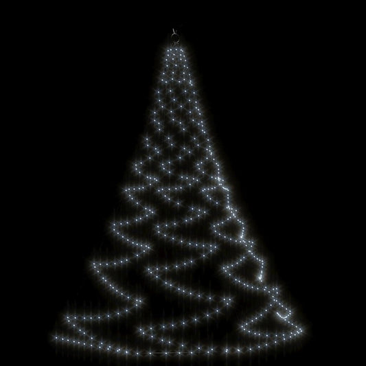 VIDAXL Arbre Mural Avec Crochet Métallique 720 Led Blanc Froid 5 M