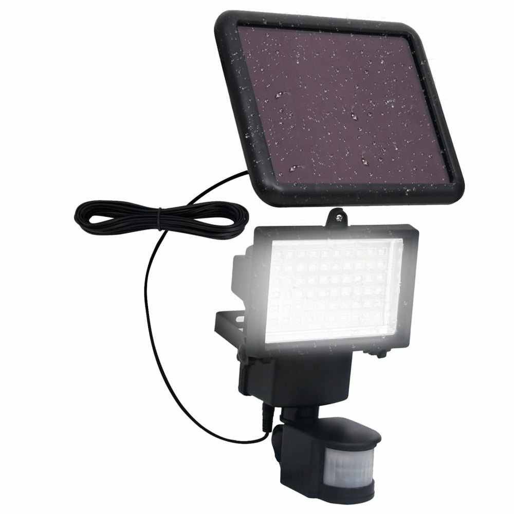 VIDAXL Projecteur à Led Solaire De Jardin Avec Capteur Noir