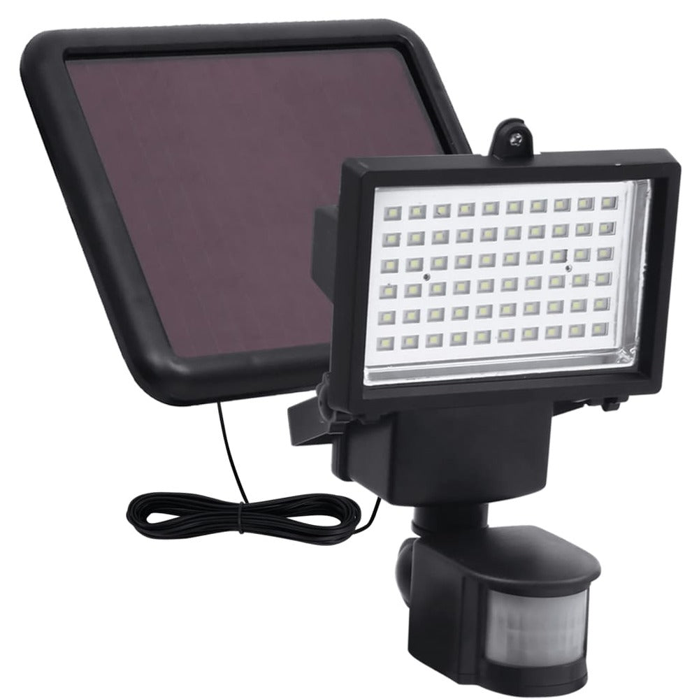 VIDAXL Projecteur à Led Solaire De Jardin Avec Capteur Noir