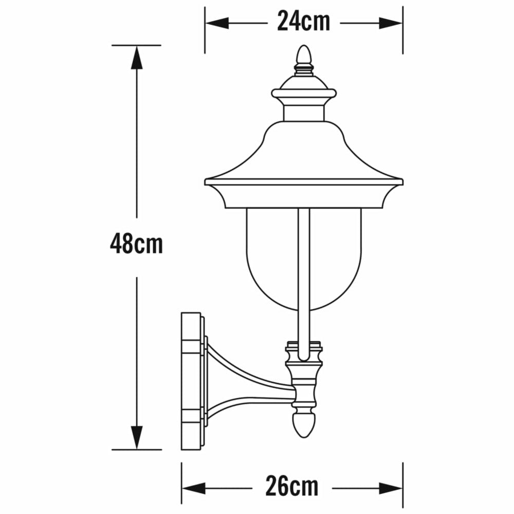 Konstsmide Applique Murale Parma En Haut Acier Inoxydable Brossé