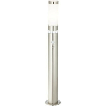 BRILLIANT Potelet Avec Détecteur Bole Couleur Acier Led Intégré