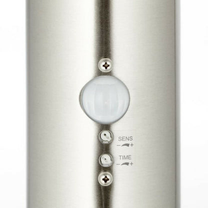 BRILLIANT Potelet Avec Détecteur Bole Couleur Acier Led Intégré
