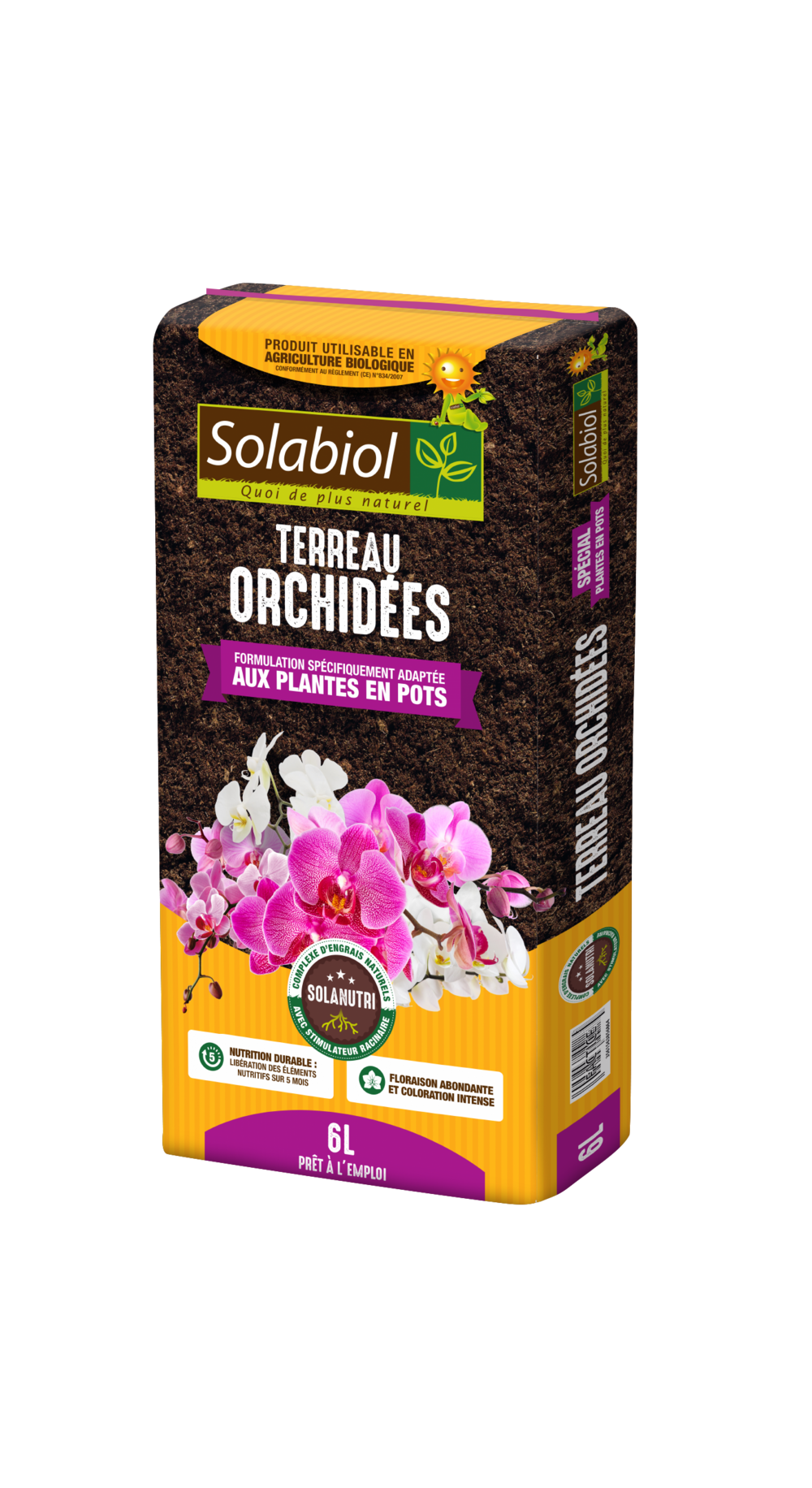 Solabiol Terorc6 | Terreau Orchidées | Tourbe Et Ecorces De Pin | Brun | 6 L |