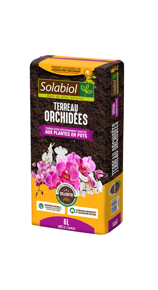 Solabiol Terorc6 | Terreau Orchidées | Tourbe Et Ecorces De Pin | Brun | 6 L |
