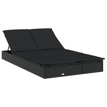 VIDAXL Transat 2 Places Avec Toit Pliable Noir 213x118x97 Cm
