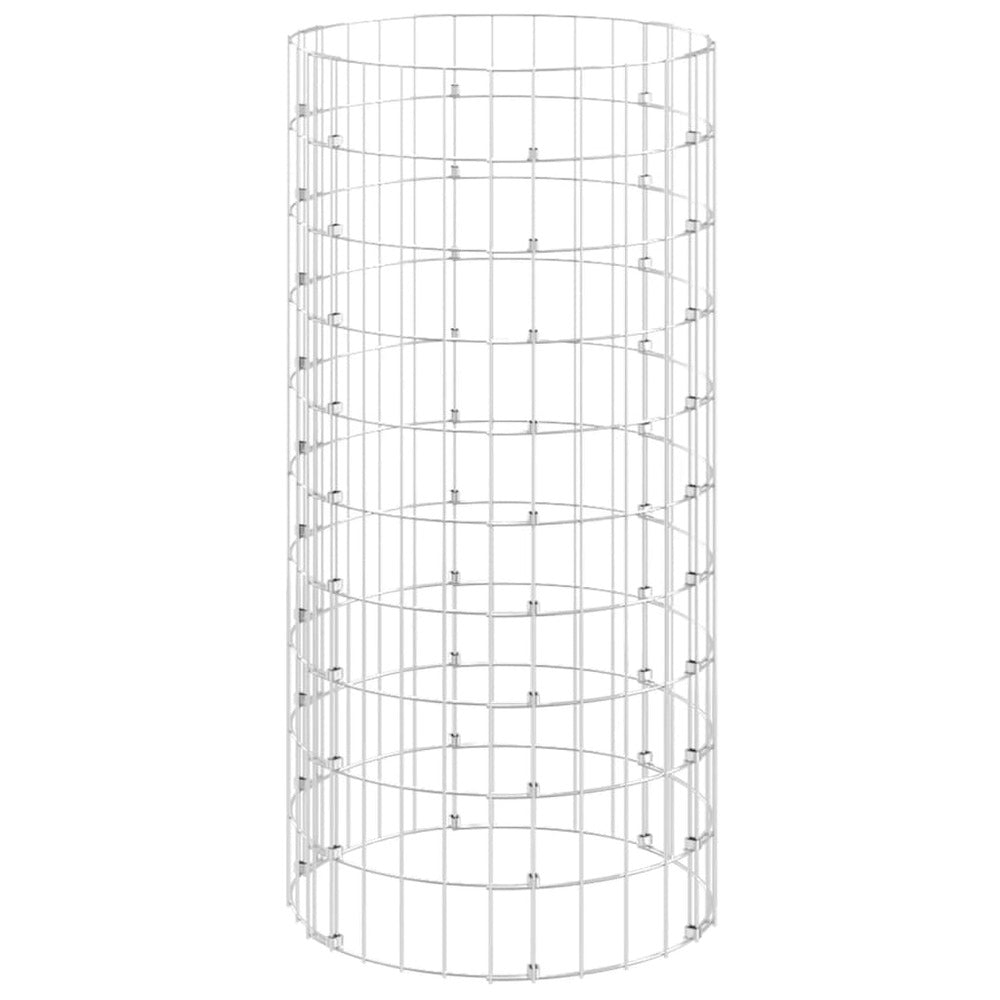 VIDAXL Composteur De Jardin ø50x100 Cm Acier Galvanisé