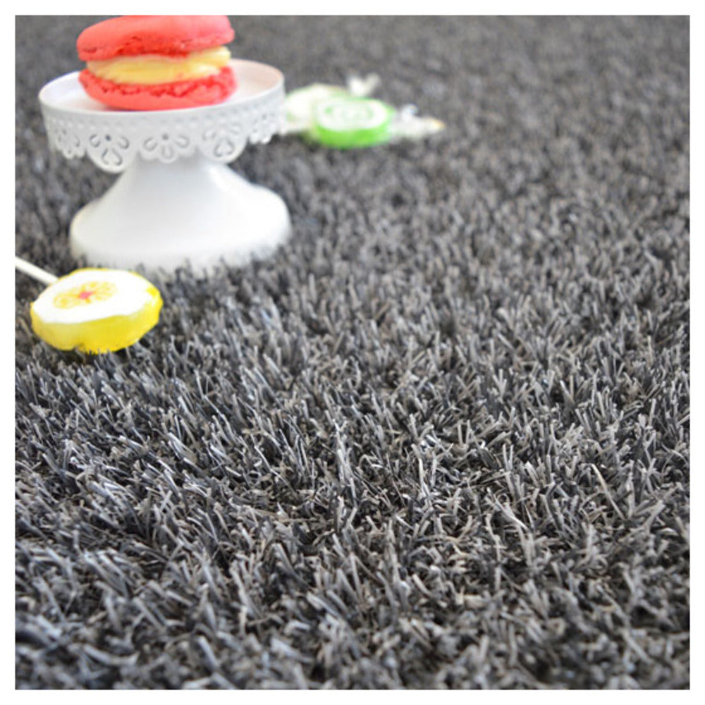  Gazon Synthétique Arty - Couleur Gris Foncé - 20mm - 1m X 10m