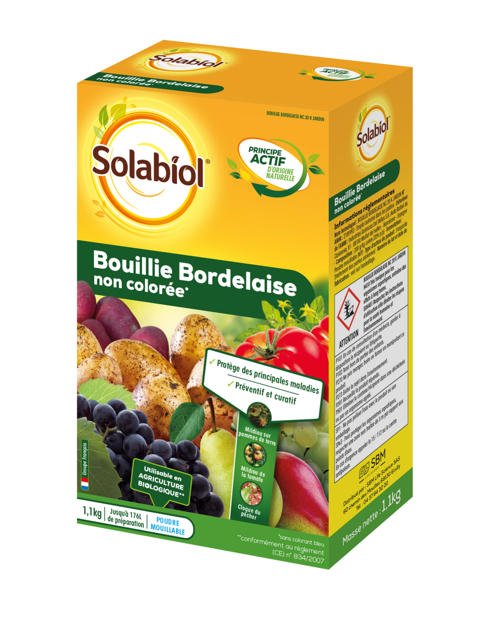 Solabiol Sobou11n | Bouillie Bordelaise | Non Colorée | 1,1kg | Utilisable En A