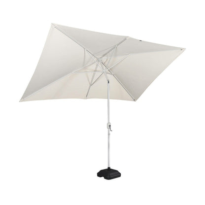  Parasol Wissant. 2x3m. Couleur Sable. Mât Central. Aluminium Anodisé Orientable. Manivelle D'ouverture