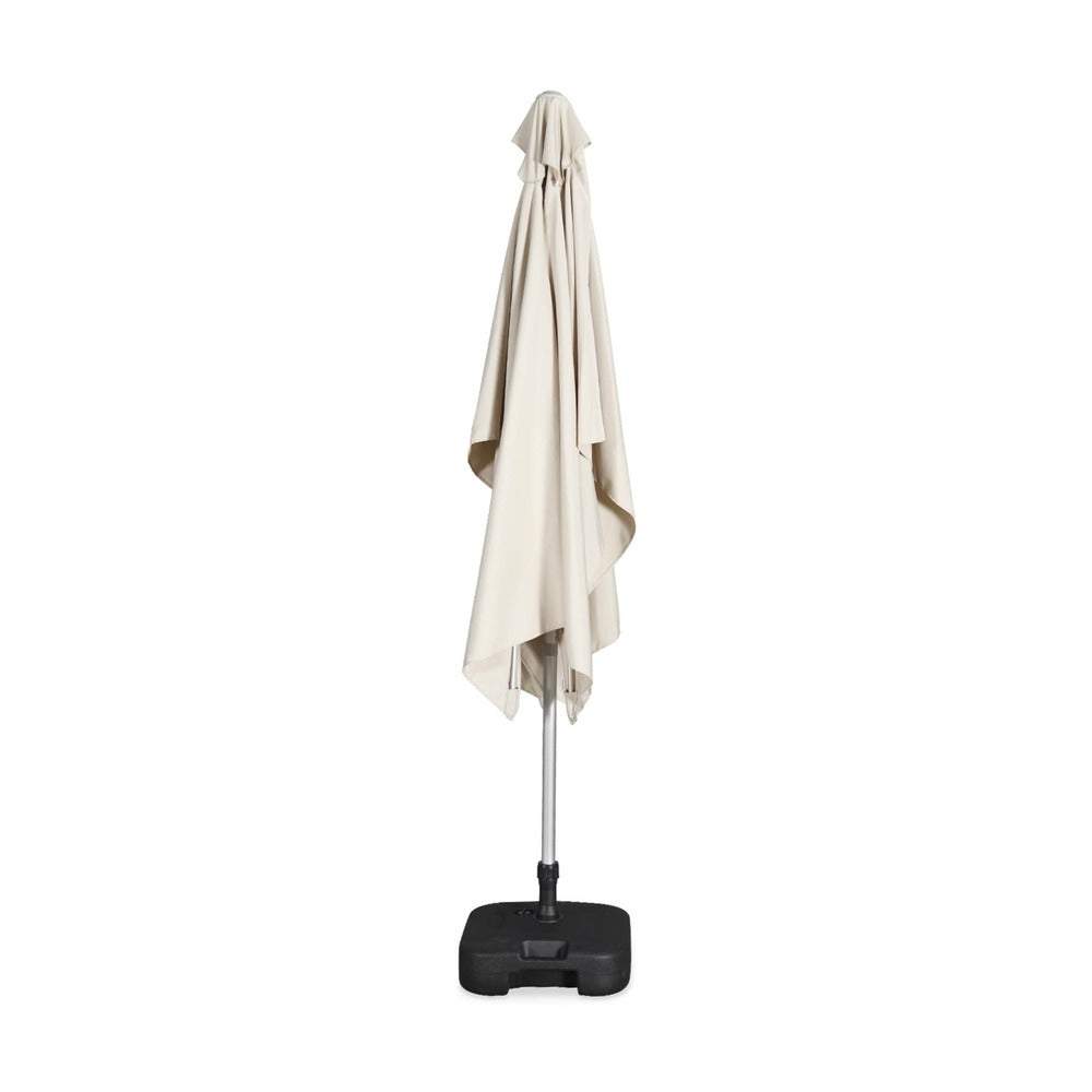  Parasol Wissant. 2x3m. Couleur Sable. Mât Central. Aluminium Anodisé Orientable. Manivelle D'ouverture