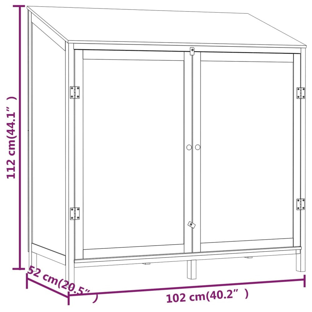 VIDAXL Remise De Jardin Blanc 102x52x112 Cm Bois De Sapin Solide
