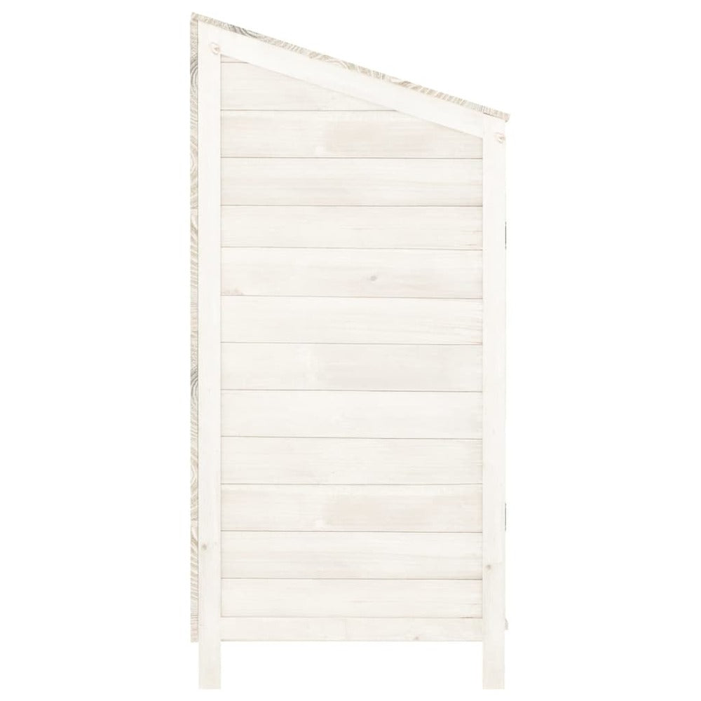 VIDAXL Remise De Jardin Blanc 102x52x112 Cm Bois De Sapin Solide
