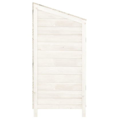 VIDAXL Remise De Jardin Blanc 102x52x112 Cm Bois De Sapin Solide