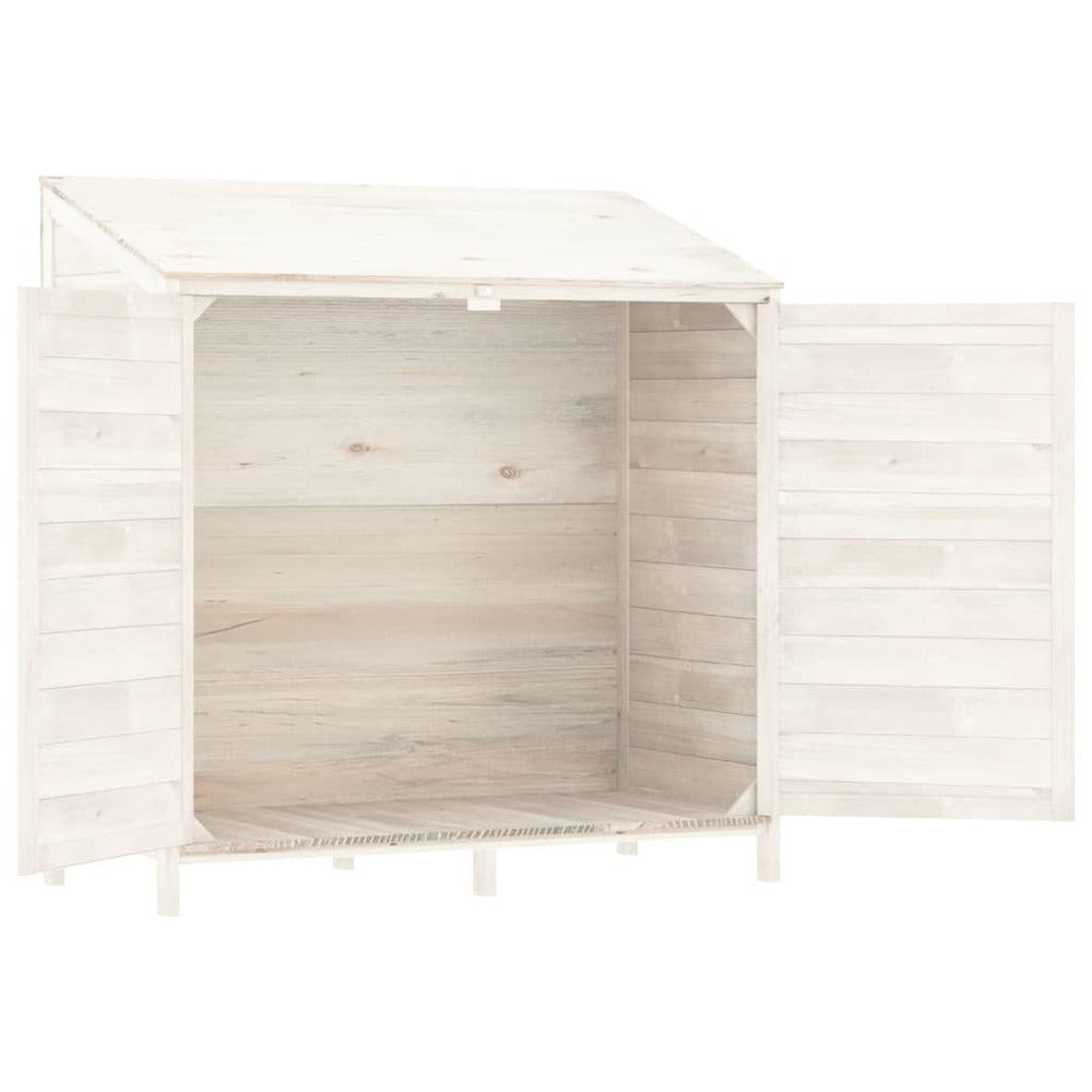 VIDAXL Remise De Jardin Blanc 102x52x112 Cm Bois De Sapin Solide
