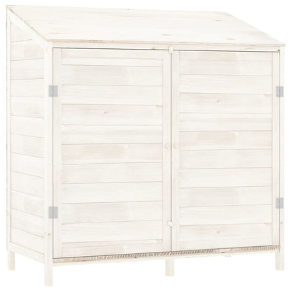 VIDAXL Remise De Jardin Blanc 102x52x112 Cm Bois De Sapin Solide
