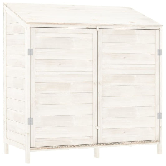 VIDAXL Remise De Jardin Blanc 102x52x112 Cm Bois De Sapin Solide