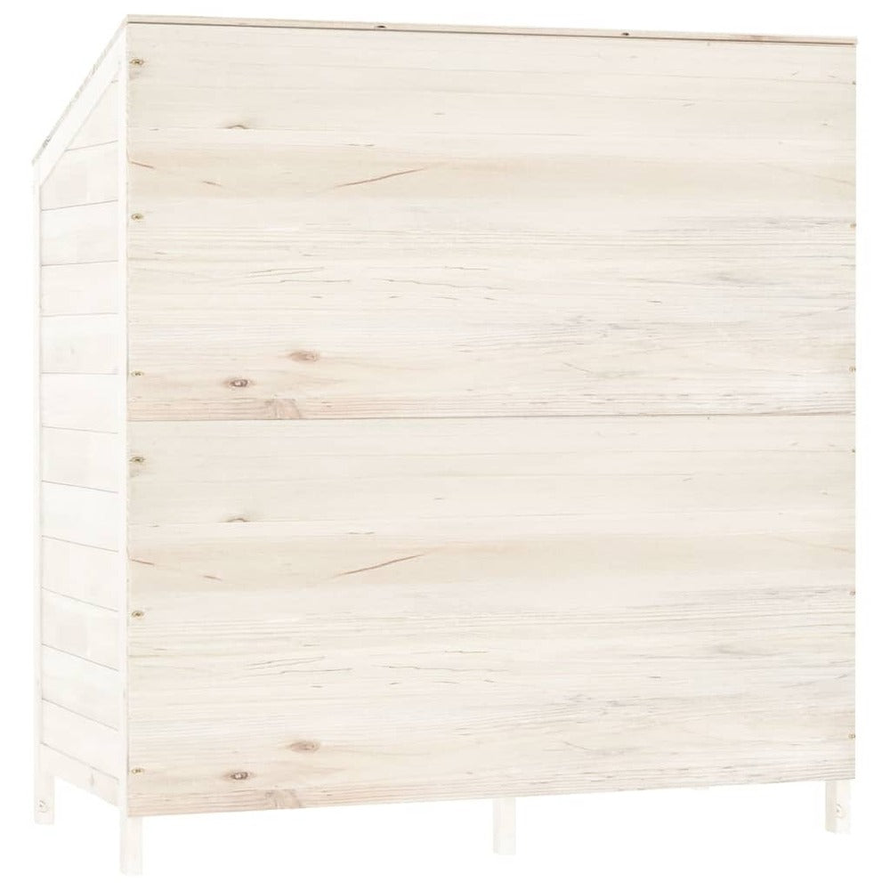 VIDAXL Remise De Jardin Blanc 102x52x112 Cm Bois De Sapin Solide