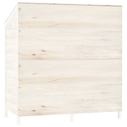 VIDAXL Remise De Jardin Blanc 102x52x112 Cm Bois De Sapin Solide
