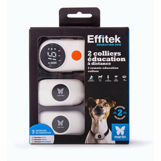 MARTIN SELLIER 2 Collier éducateur électronique électrostatique Pour 2 Chiens Avec Télécommande