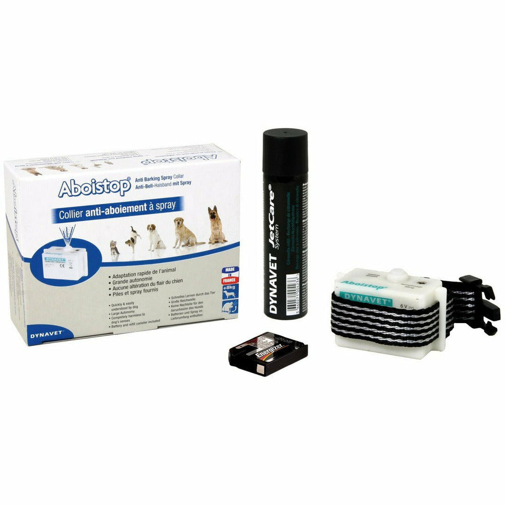  Collier éducateur Anti-aboiement à Spray Pour Chiens De Plus De 15 Kg Dynavet Aboistop