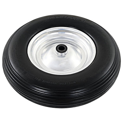 VIDAXL Roue De Brouette Avec Axe Pu Solide 4.00-8 390 Mm