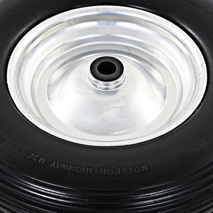 VIDAXL Roue De Brouette Avec Axe Pu Solide 4.00-8 390 Mm