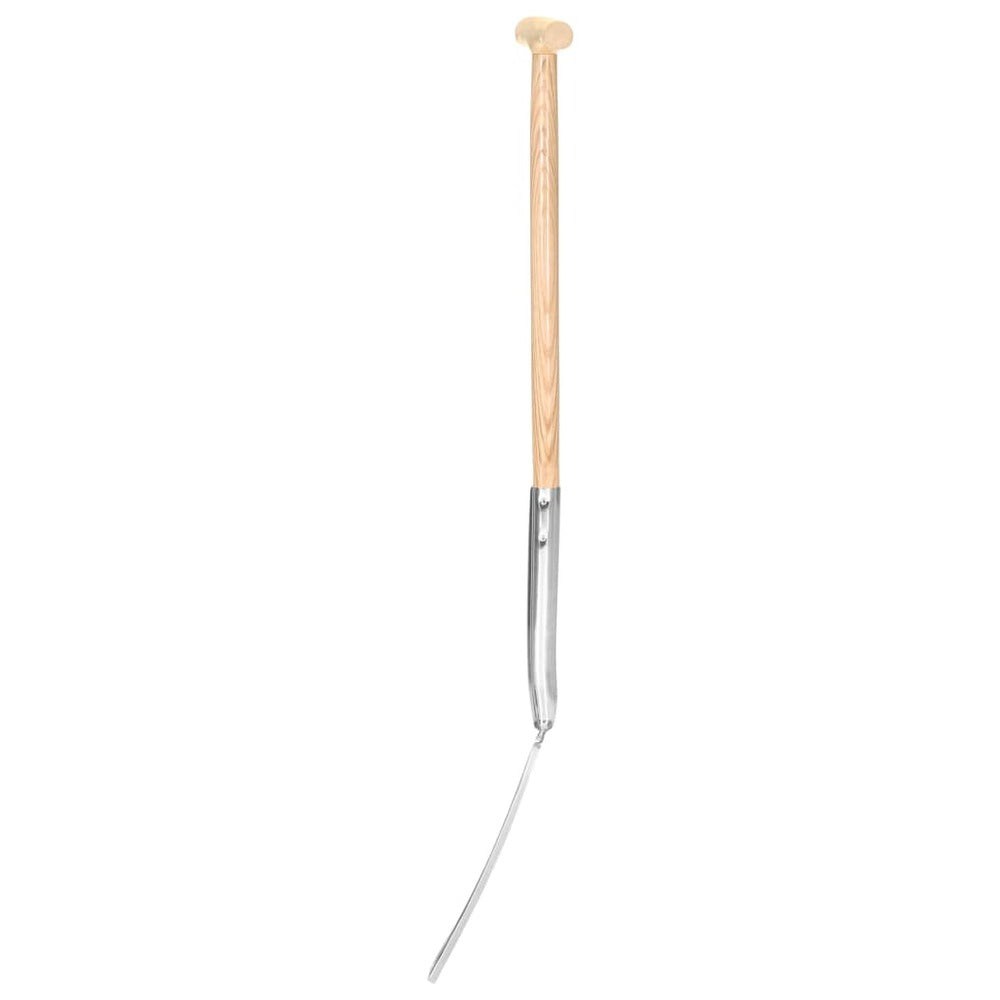VIDAXL Fourche à Creuser De Jardin Poignée En T Inox Et Bois De Frêne