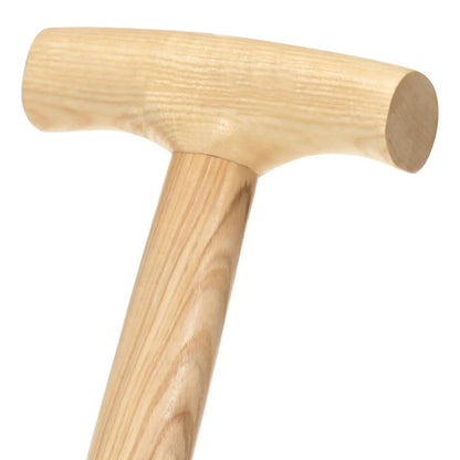 VIDAXL Fourche à Creuser De Jardin Poignée En T Inox Et Bois De Frêne