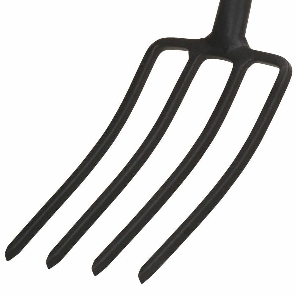 VIDAXL Fourche à Creuser De Jardin Avec Poignée En D Acier Et Bois Dur