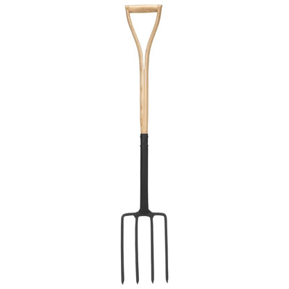VIDAXL Fourche à Creuser De Jardin Poignée En Yd Acier / Bois De Frêne