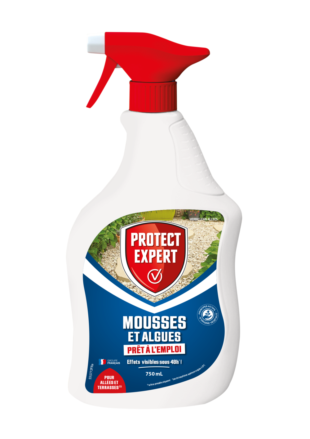 Produrpal750| Désherbant Anti Mousse Anti Algues | 750 Ml | Effets Vis
