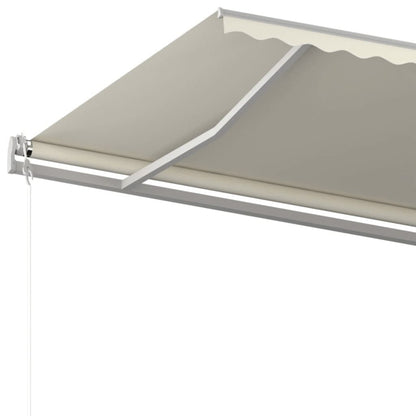VIDAXL Auvent Rétractable Automatique 600x350 Cm Crème