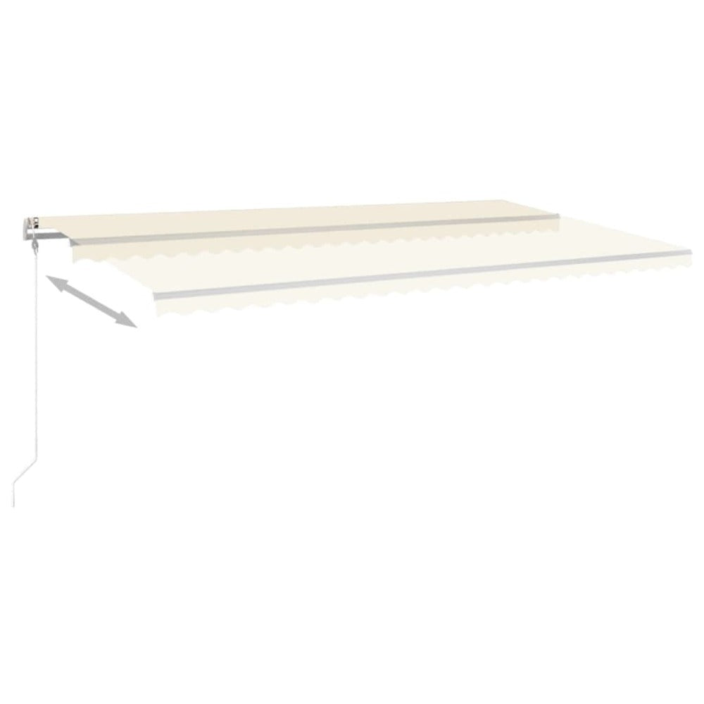 VIDAXL Auvent Rétractable Automatique 600x350 Cm Crème
