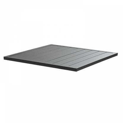 Plateau De Table En Aluminium Carrée Gris 70x70cm