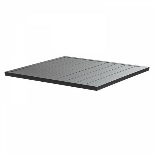  Plateau De Table En Aluminium Carrée Gris 70x70cm