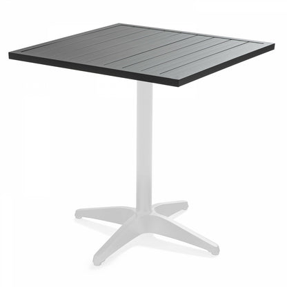  Plateau De Table En Aluminium Carrée Gris 70x70cm