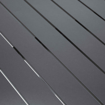  Plateau De Table En Aluminium Carrée Gris 70x70cm
