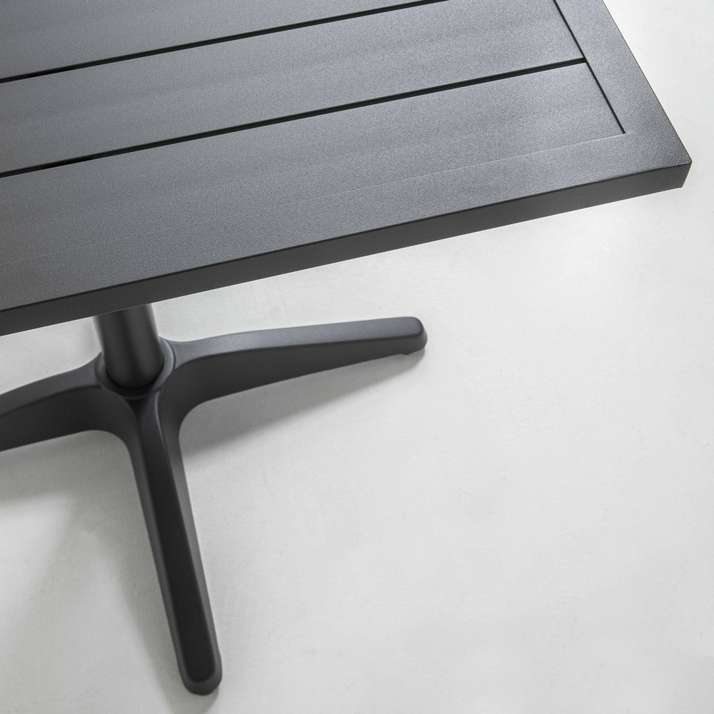  Plateau De Table En Aluminium Carrée Gris 70x70cm
