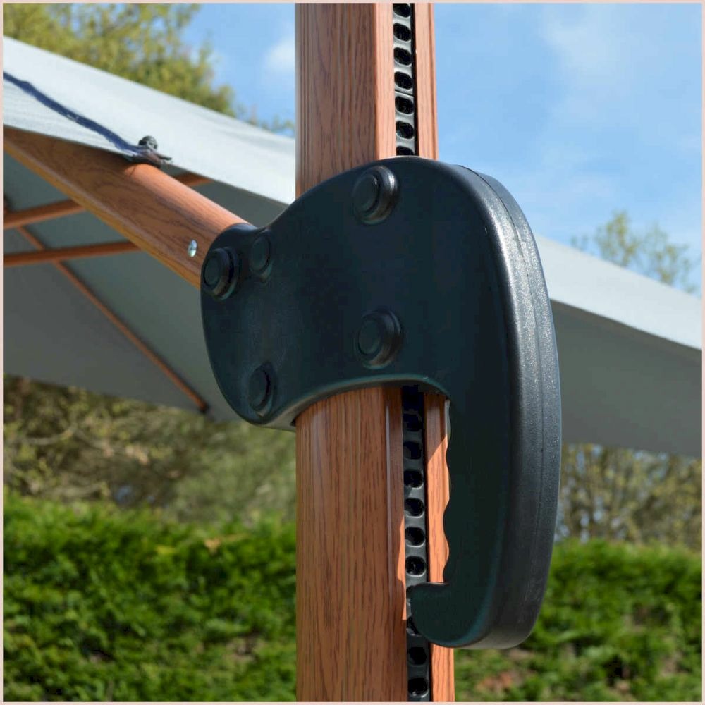  Parasol Déporté Ecru + Dalle Et Housse L400xh272xl300 - Gabin - Cezare