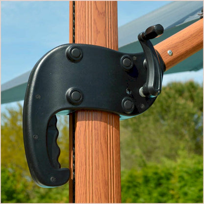  Parasol Déporté Ecru + Dalle Et Housse L400xh272xl300 - Gabin - Cezare