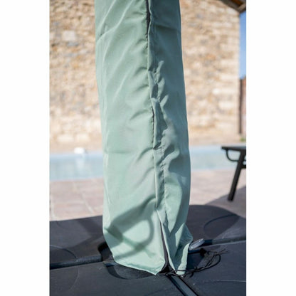  Parasol Déporté Ecru + Dalle Et Housse L400xh272xl300 - Gabin - Cezare