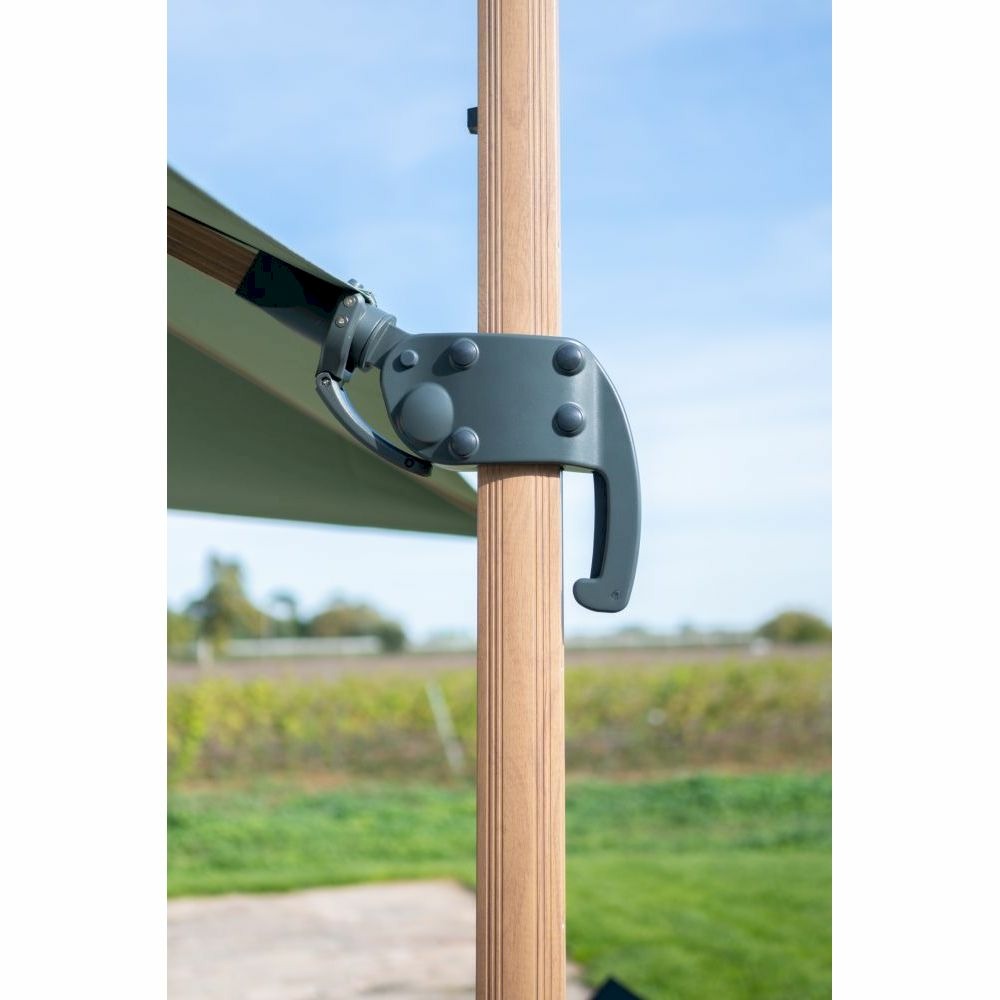  Parasol Déporté Sauge + Dalle Et Housse L400xh272xl300 - Gabin - Cezare