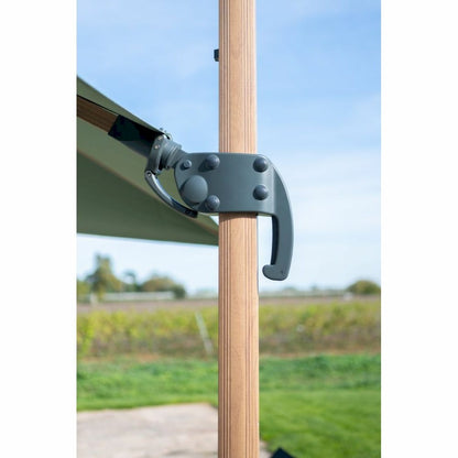  Parasol Déporté Sauge + Dalle Et Housse L400xh272xl300 - Gabin - Cezare